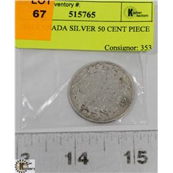 1919 CANADIAN SILVER 50 CENT PIECE