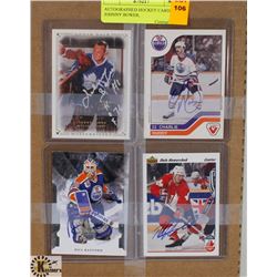 AUTOGRAPHED HOCKEY CARDS - JOHNNY BOWER,