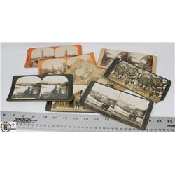 8 VINTAGE STEREOSCOPE CARDS