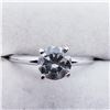 Image 1 : 76) 14K WHITE GOLD DIAMOND SOLITAIRE RING,