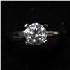 Image 3 : 76) 14K WHITE GOLD DIAMOND SOLITAIRE RING,
