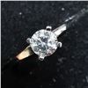Image 6 : 76) 14K WHITE GOLD DIAMOND SOLITAIRE RING,