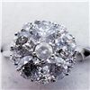 Image 1 : 64) 10K WHITE GOLD DIAMOND RING,
