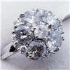 Image 2 : 64) 10K WHITE GOLD DIAMOND RING,