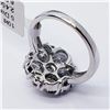 Image 5 : 64) 10K WHITE GOLD DIAMOND RING,