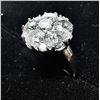 Image 6 : 64) 10K WHITE GOLD DIAMOND RING,