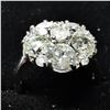 Image 8 : 64) 10K WHITE GOLD DIAMOND RING,