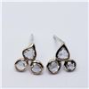 Image 4 : 66) 14K YELLOW GOLD MULTI STONE DIAMOND EARRINGS,