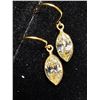 Image 2 : 63) 14K YELLOW GOLD FANCY CUT DIAMOND EARRINGS,