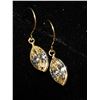 Image 3 : 63) 14K YELLOW GOLD FANCY CUT DIAMOND EARRINGS,