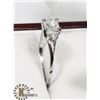 Image 3 : 7) 14K WHITE GOLD FANCY CUT DIAMOND RING,