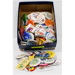 BOX WITH HUNDREDS OF BUTTONS, MANY SPORTS CAMEO.