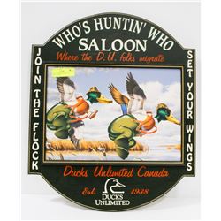 DUCKS UNLIMITED MANCAVE WOOD PLAQUE