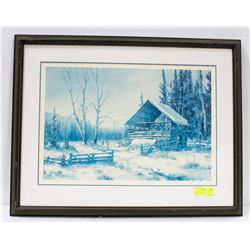 FRAMED AND MATTED ART SIGNED BY KARL E. WOOD