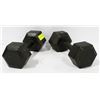 Image 1 : PAIR OF 20LB IRON HAND WEIGHTS