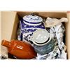 Image 1 : BOX OF CERAMIC VASES AND MORE.