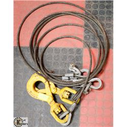 LOT OF TWO 12FT WIRE SLINGS 3/8".