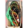 Image 1 : 4 BOOSTER CABLES - GREEN, YELLOW, RED, BLACK.