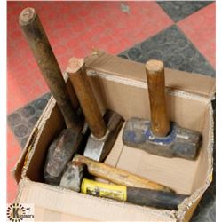LOT OF FRAMING HAMMERS - SLEDGE & MALLET.