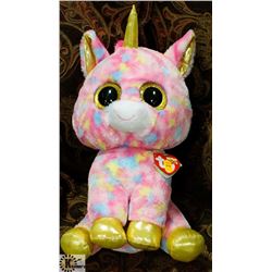 MULTI COLOURED LARGE TY BEANIE UNICORN