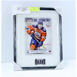 CONNOR MCDAVID FIRST ROGERS PLACE PROGRAM FRAMED.