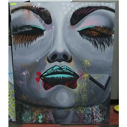 48"X60" MODERN ABSTRACT OIL PAINTING.