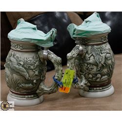 2 HANDCRAFTED DUCKS OF THE AMERICAN WILDERNESS