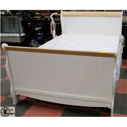 WOOD AND WHITE WOOD TONE DOUBLE SIZE SLEIGH