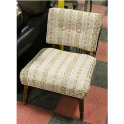 VINTAGE FABRIC FORMAL  ACCENT CHAIR
