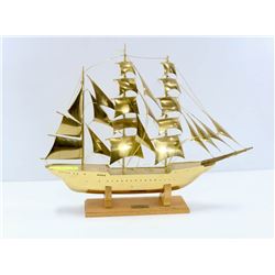 19" BRASS SAIL SHIP 1837.