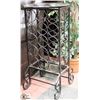 Image 1 : WROUGHT IRON WINE STAND, 16.5"X33".