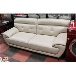 OFF WHITE LEATHER 82" SOFA