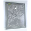 Image 1 : NEW 30"X35" FRAMED MAP OF NEW YORK CITY.