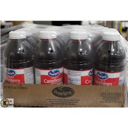 CASE WITH 12 - 739ML BOTTLES CRANBERRY COCKTAIL
