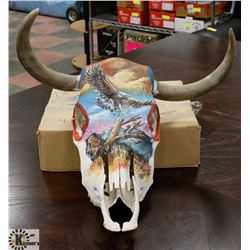 PAINTED BULL HEAD.