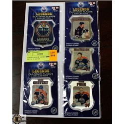 COLLECTION OF OILERS METAL PLAQUES