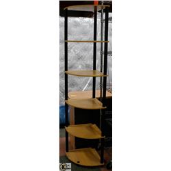 2 TONE CORNER SHELF, 15.75"X71.5".