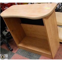 WOOD TONE CABINET, 32"X14.5"X29.5".