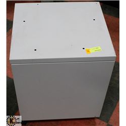 METAL PRINTER STAND ON WHEELS, 17"X16"X21".