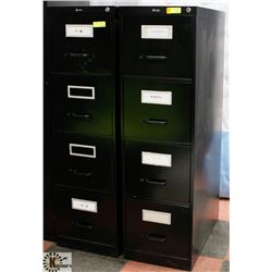 LOT OF TWO 4 DRAWER FILING CABINETS - NO KEYS