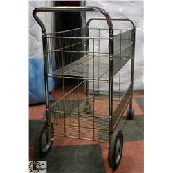 4 WHEELER 2 TIER BASKET STYLE CART.