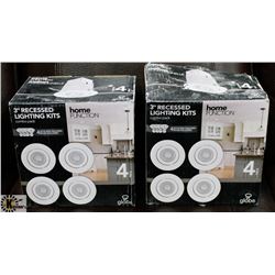 2 BOXES OF 3" RECESSED LIGHTING KITS.