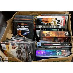 BOX OF ASSORTED DVDS