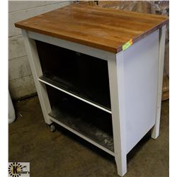PORTABLE BUTCHER BLOCK COUNTER/ISLAND.
