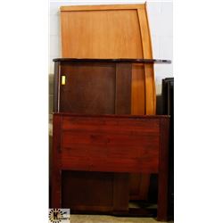 LOT OF 3 ASSORTED SIZE HEADBOARDS.