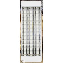 BOX OF 2 MOUNTED OR FITTED INDUSTRIAL LIGHTS.