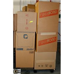 EXTRA LARGE PALLET OF ASSORTED FURNACE FILTERS