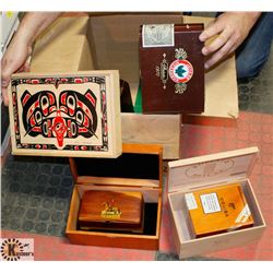 BOX OF WOODEN CIGAR BOXES.