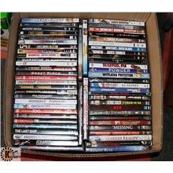 BOX W/60 DVD MOVIES - ACTION, COMEDY,