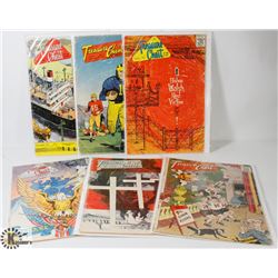 6 VINTAGE TREASURE CHEST COMICS